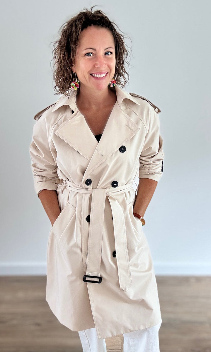 Trench coat long Beige Trenchs et Manteaux Miss Guapa