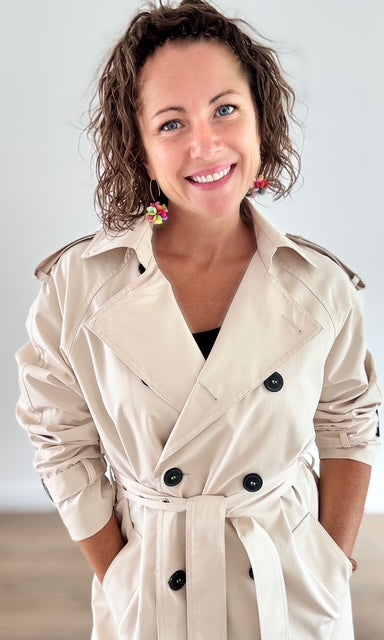 Trench coat long Beige Trenchs et Manteaux Miss Guapa
