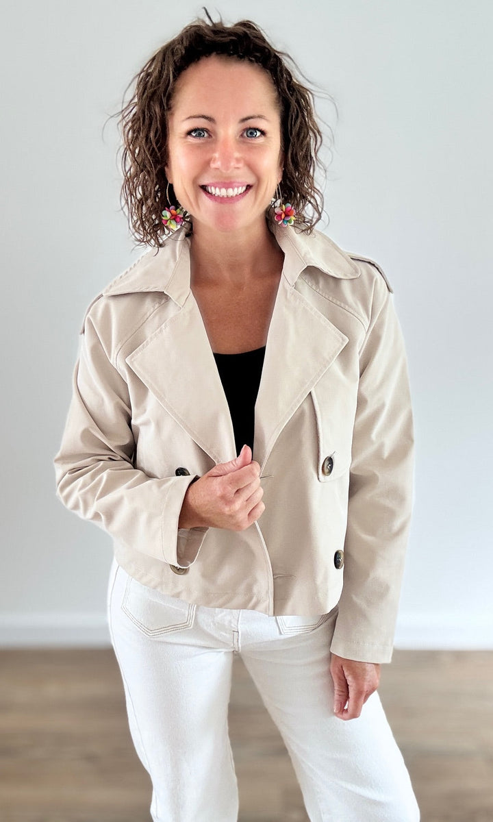 Trench coat court Beige Trenchs et Manteaux Miss Guapa
