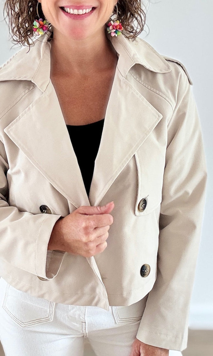 Trench coat court Beige Trenchs et Manteaux Miss Guapa
