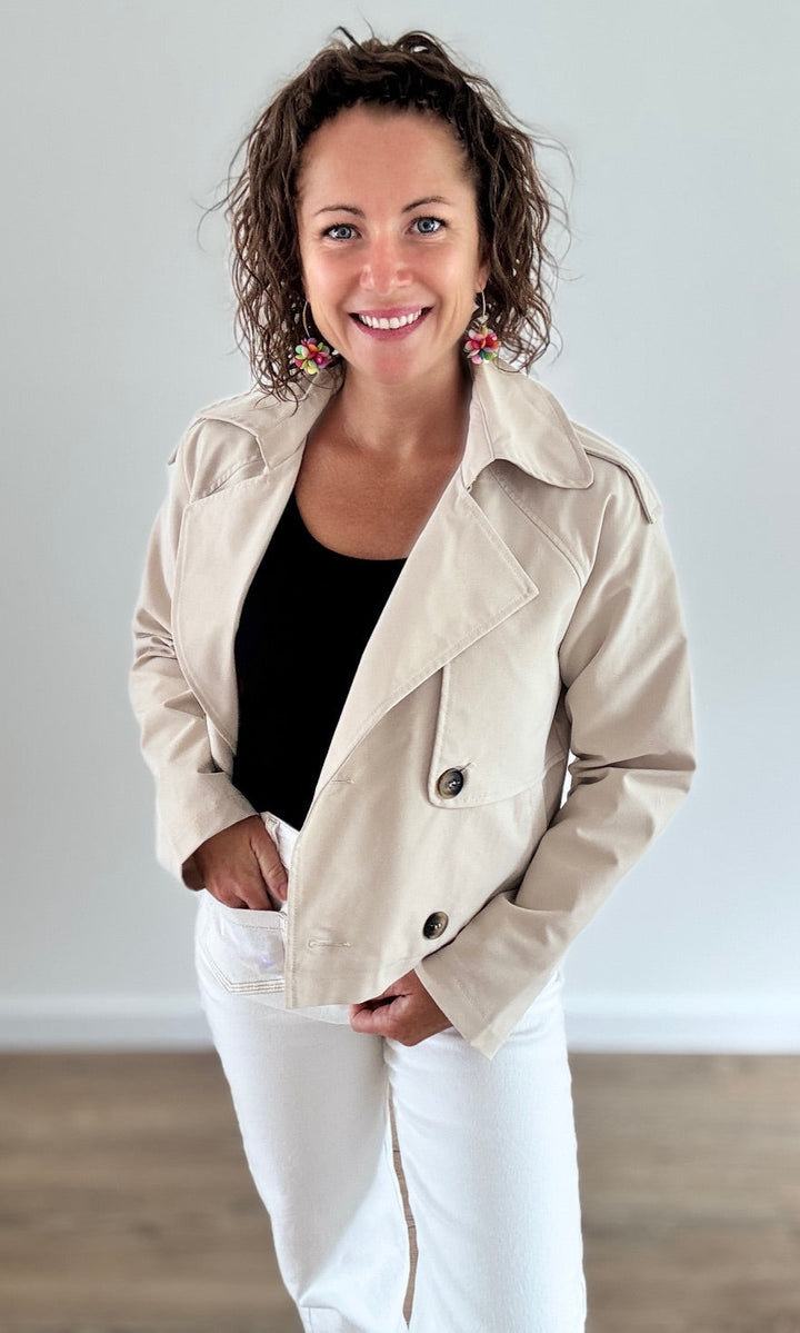 Trench coat court Beige Trenchs et Manteaux Miss Guapa