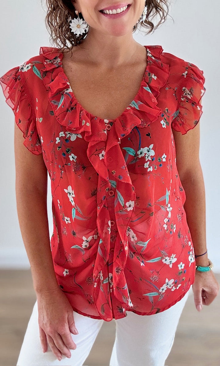 Chemisier Rouge Transparent Robes & Ensembles des pulpeuses Miss Guapa