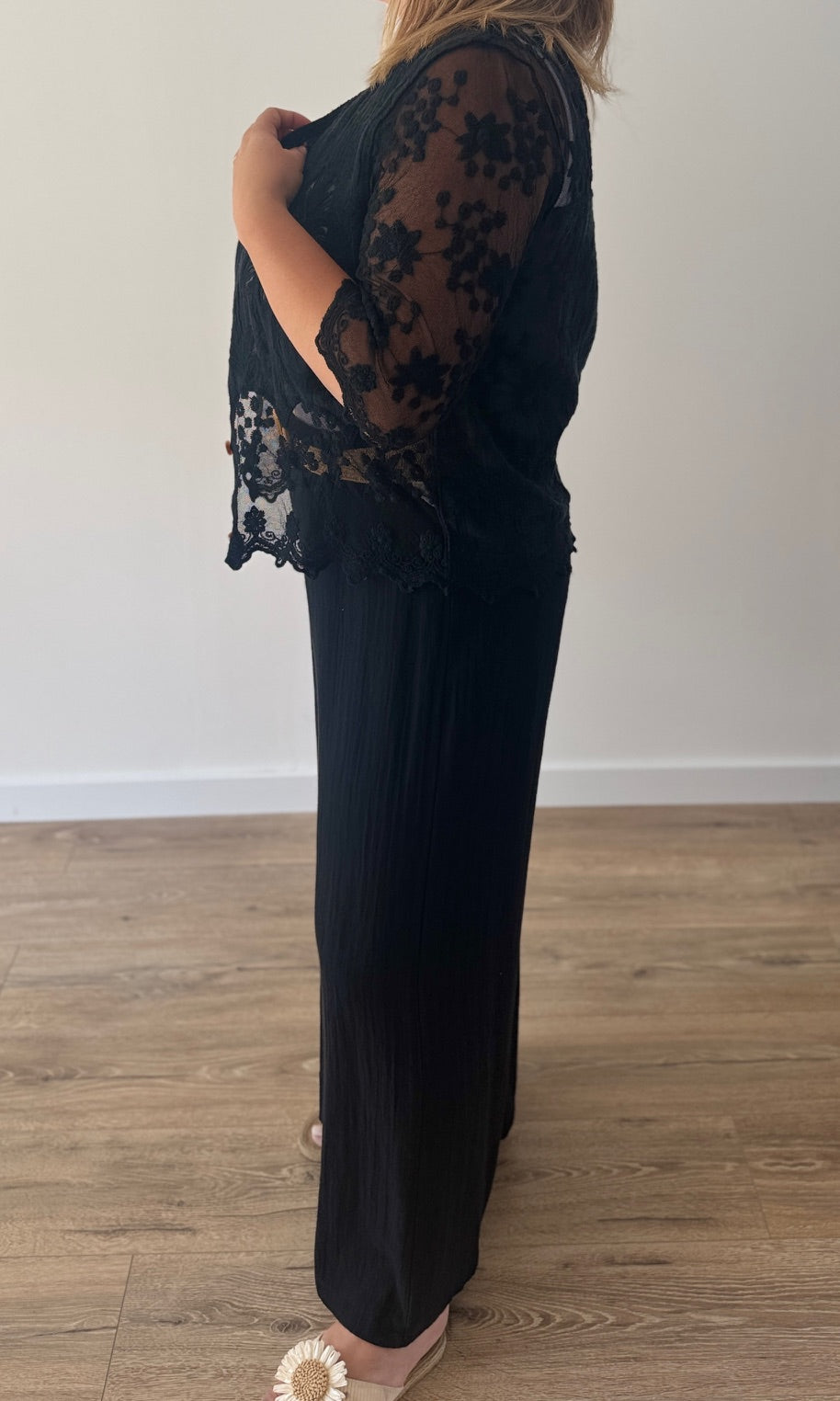 Pantalon large et fluide Noir Le coin des pulpeuses Miss Guapa