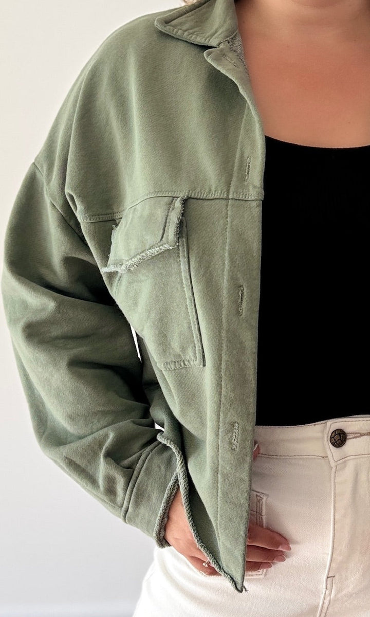 Veste Courte Kaki Vestes et Blazers Miss Guapa
