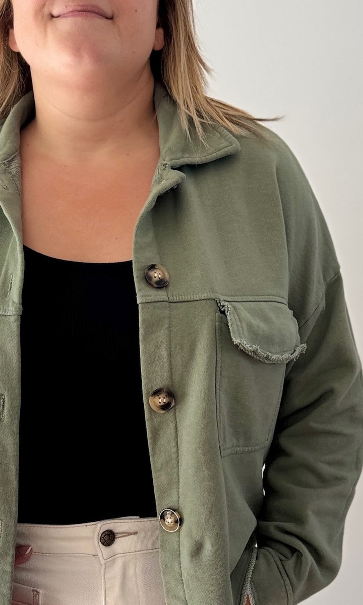 Veste Courte Kaki Vestes et Blazers Miss Guapa