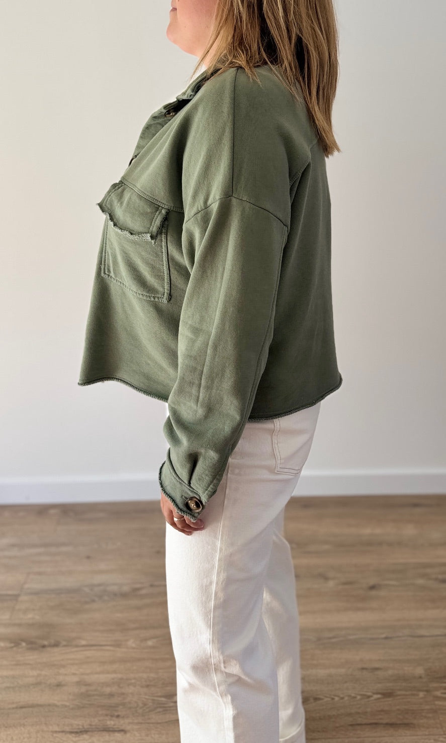 Veste Courte Kaki Vestes et Blazers Miss Guapa