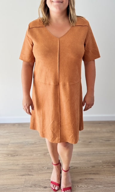 Robe en Suédine Camel Robes & Ensembles des pulpeuses Miss Guapa