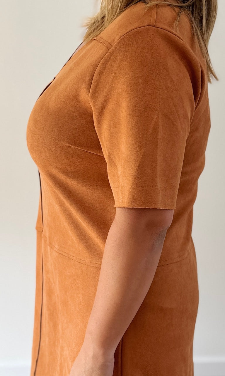 Robe en Suédine Camel Robes & Ensembles des pulpeuses Miss Guapa