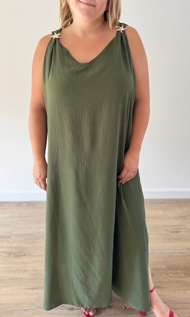 Robe Longue Kaki Le coin des pulpeuses Miss Guapa