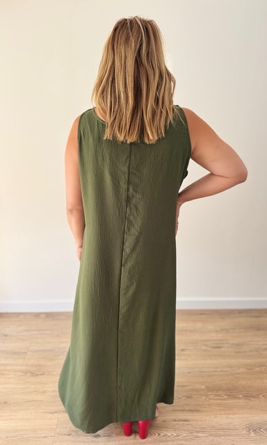 Robe Longue Kaki Le coin des pulpeuses Miss Guapa
