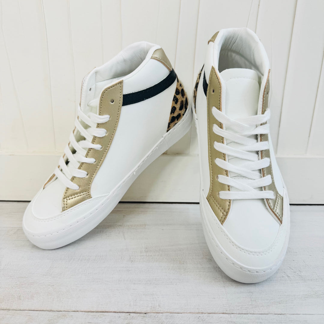 Baskets montantes coeurs - Blanc