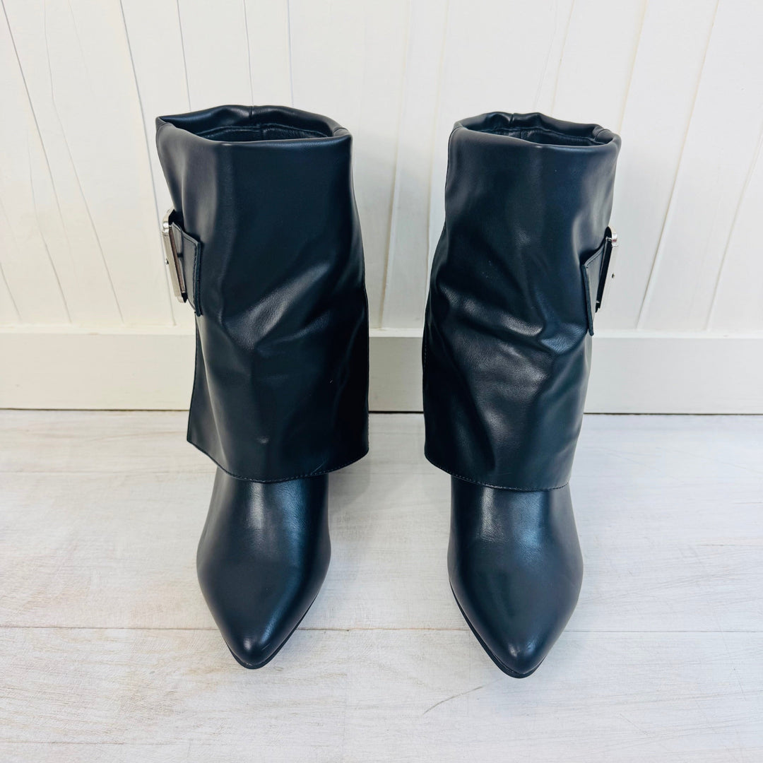 Bottines compensées à rabat JOSEFINA - Noir Chaussures Miss Guapa