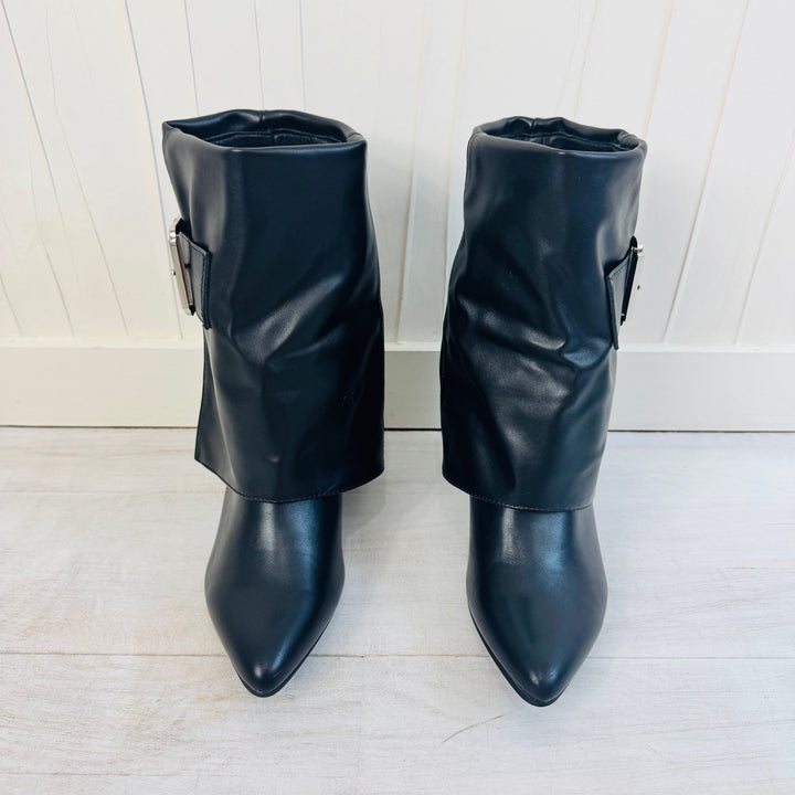 Bottines compensées à rabat JOSEFINA - Noir Chaussures Miss Guapa