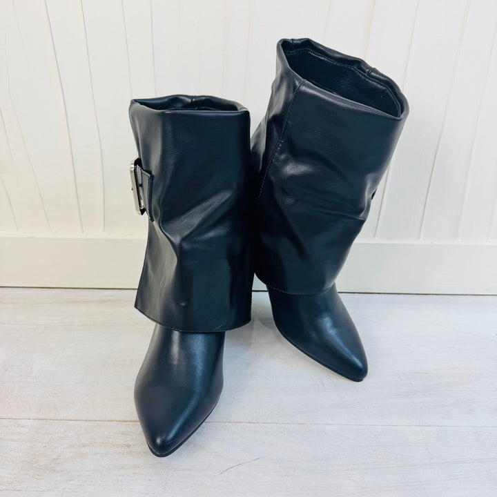 Bottines compensées à rabat JOSEFINA - Noir Chaussures Miss Guapa