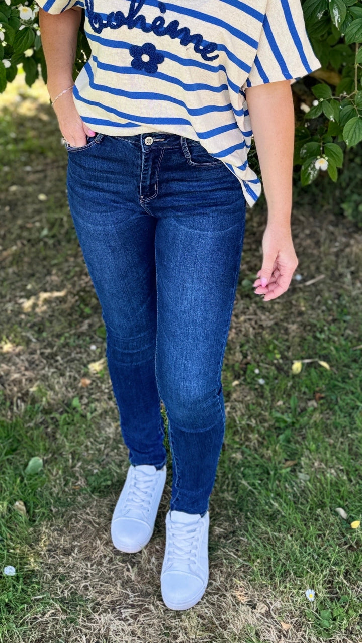 Jean Skinny Push Up Bleu Foncé Pantalons et Jeans Miss Guapa