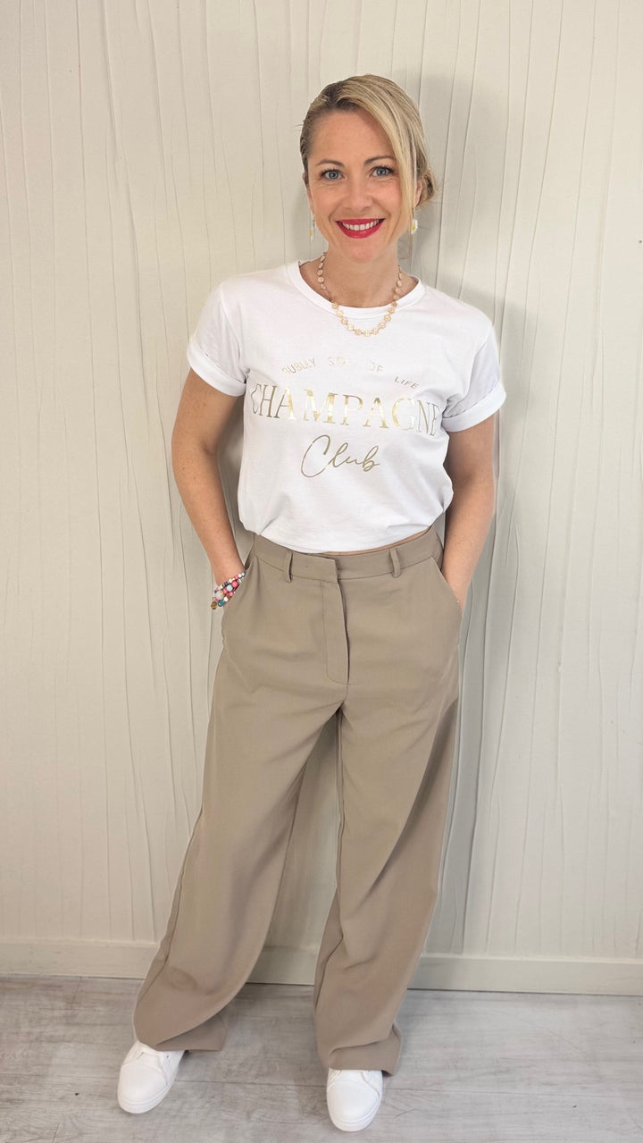 Pantalon tailleur Taupe