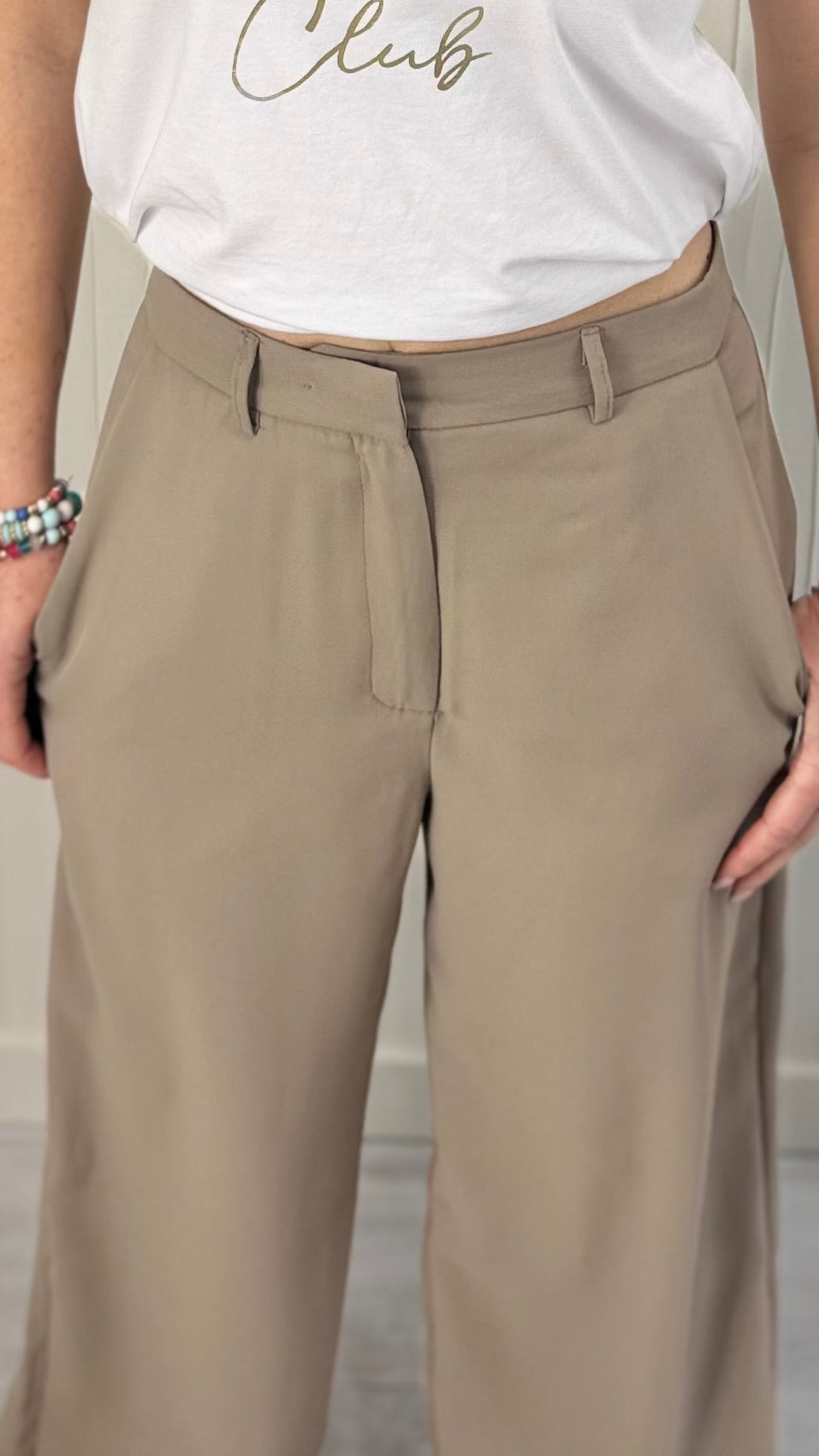 Pantalon tailleur Taupe