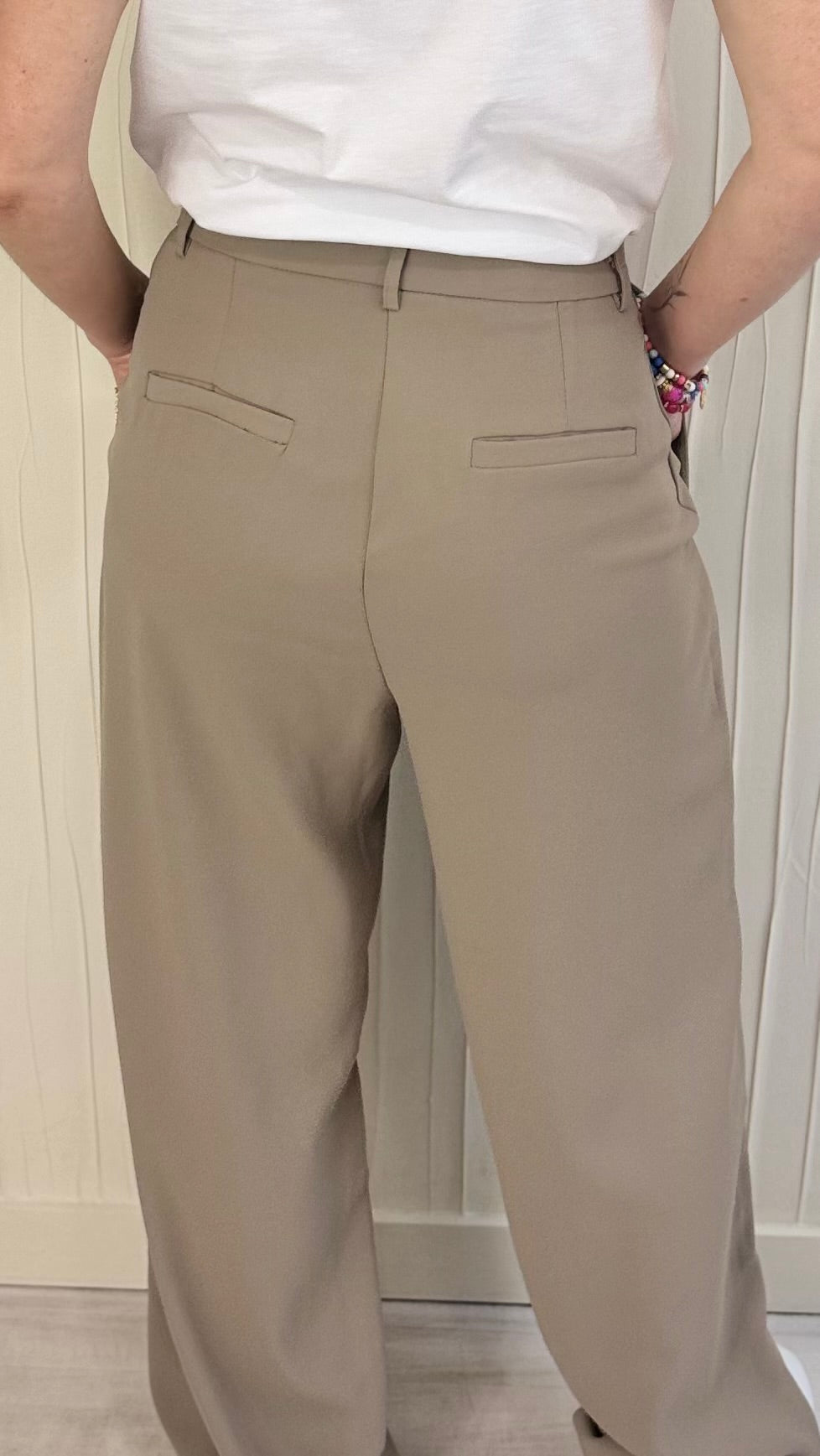 Pantalon tailleur Taupe