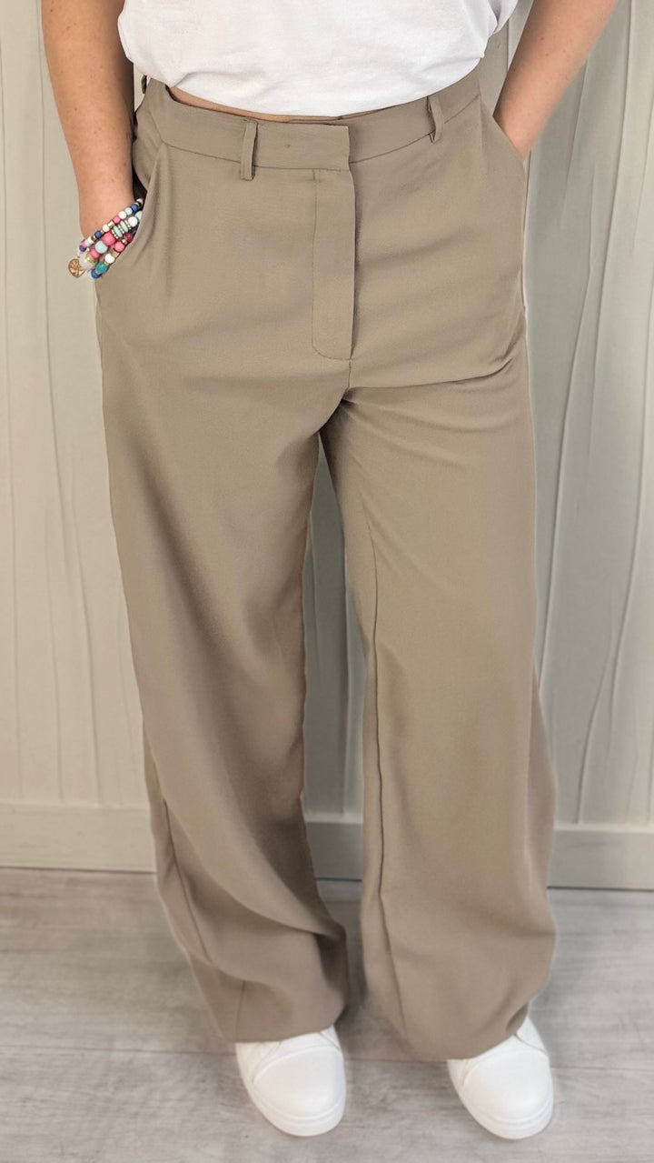 Pantalon tailleur Taupe