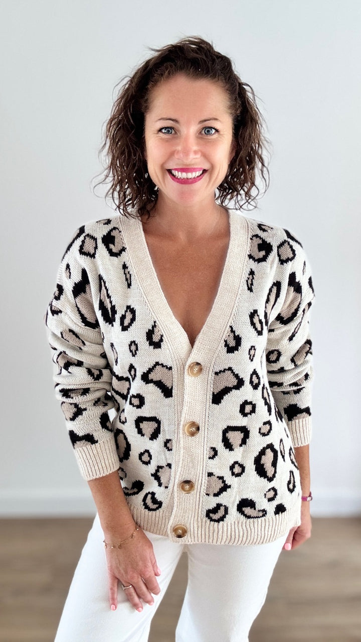 Gilet Léopard Beige