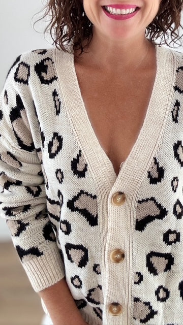 Gilet Léopard Beige