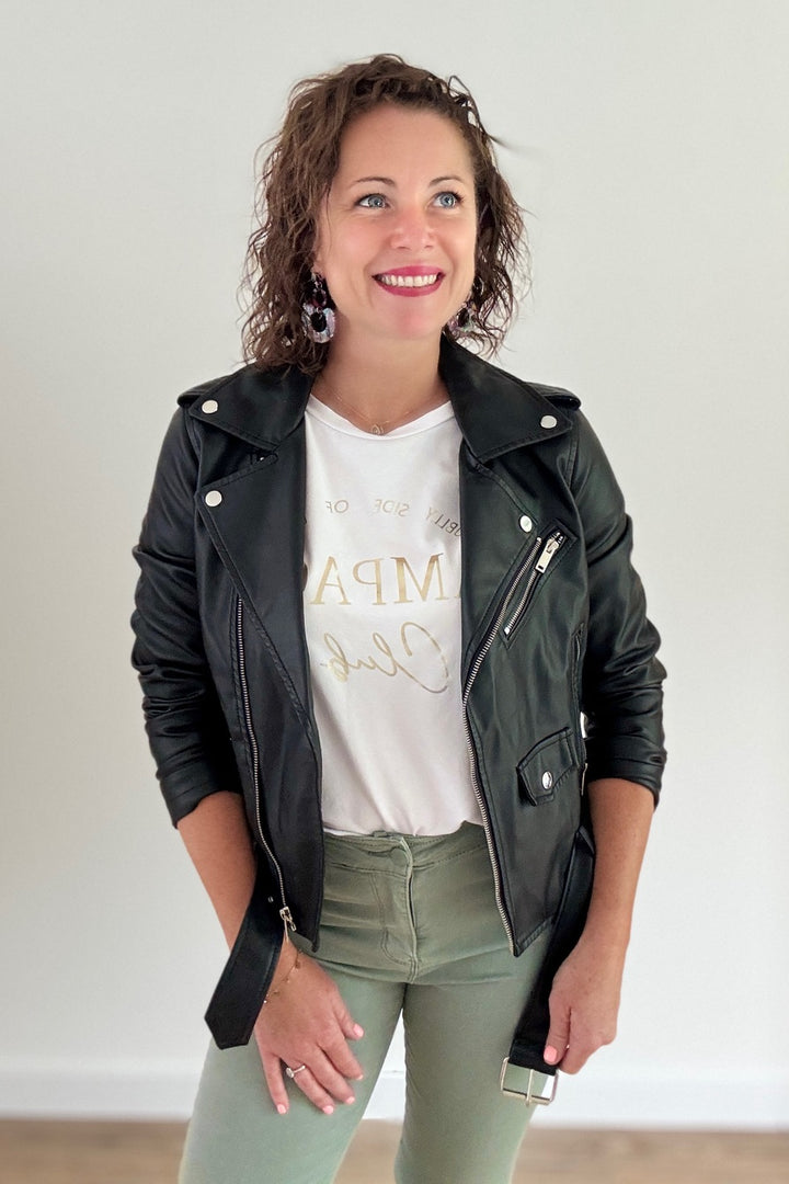 Perfecto simili cuir Noir