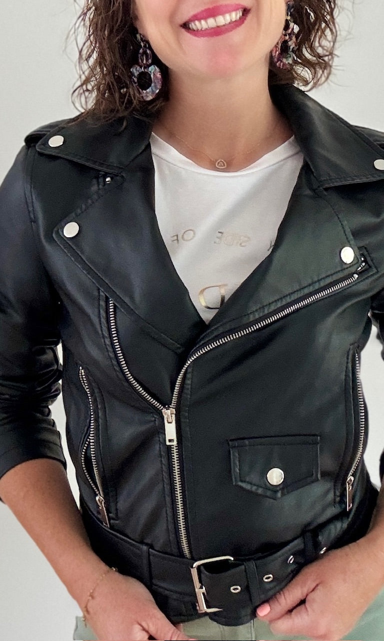 Perfecto simili cuir Noir