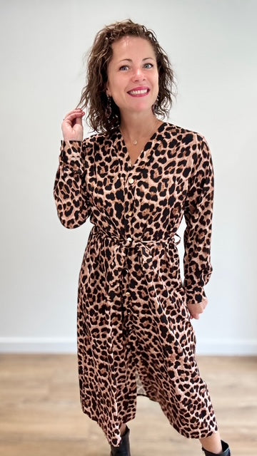 Robe longue Léopard