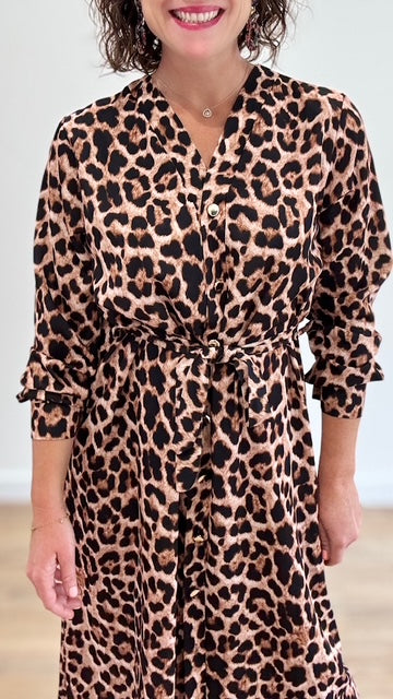 Robe longue Léopard