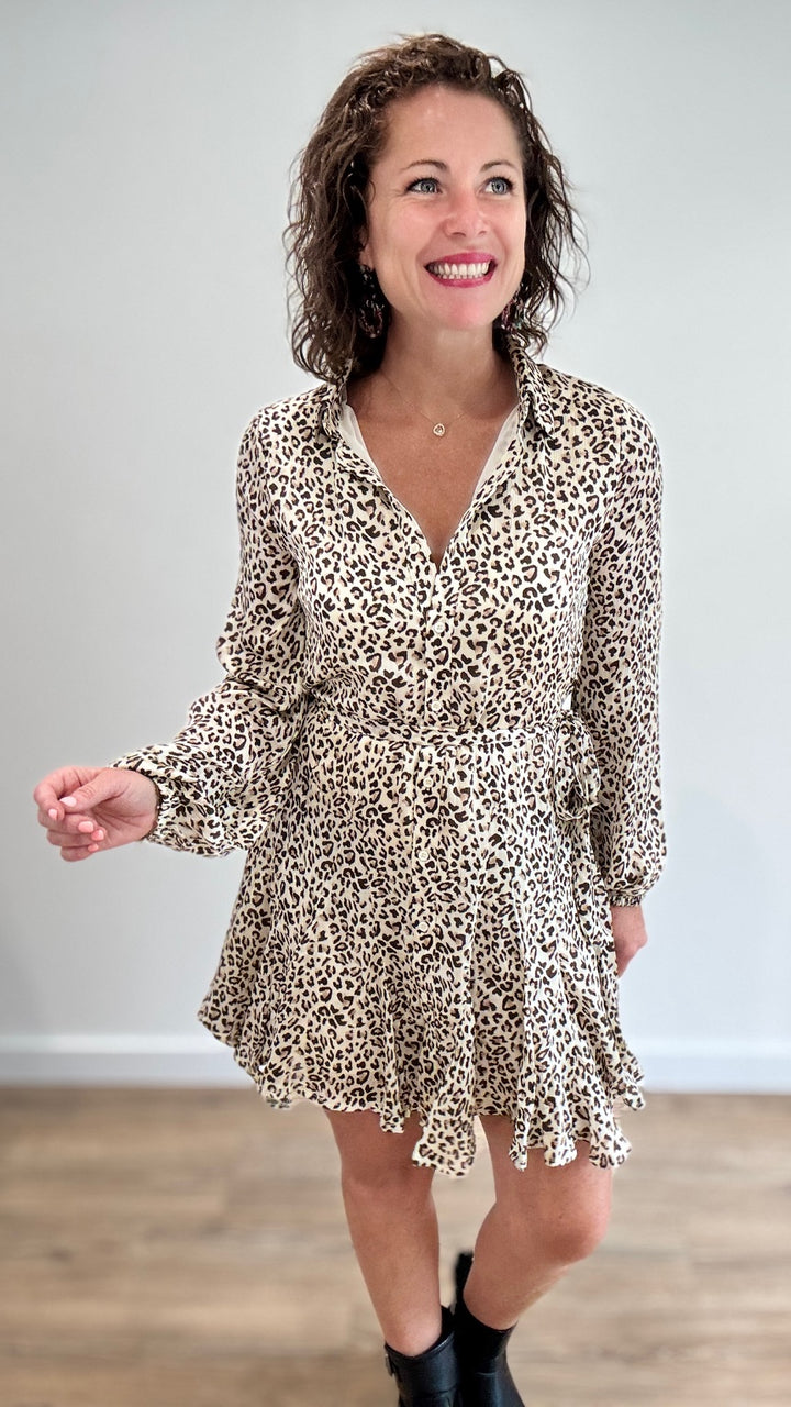 Robe courte Léopard