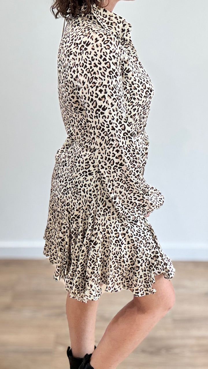 Robe courte Léopard