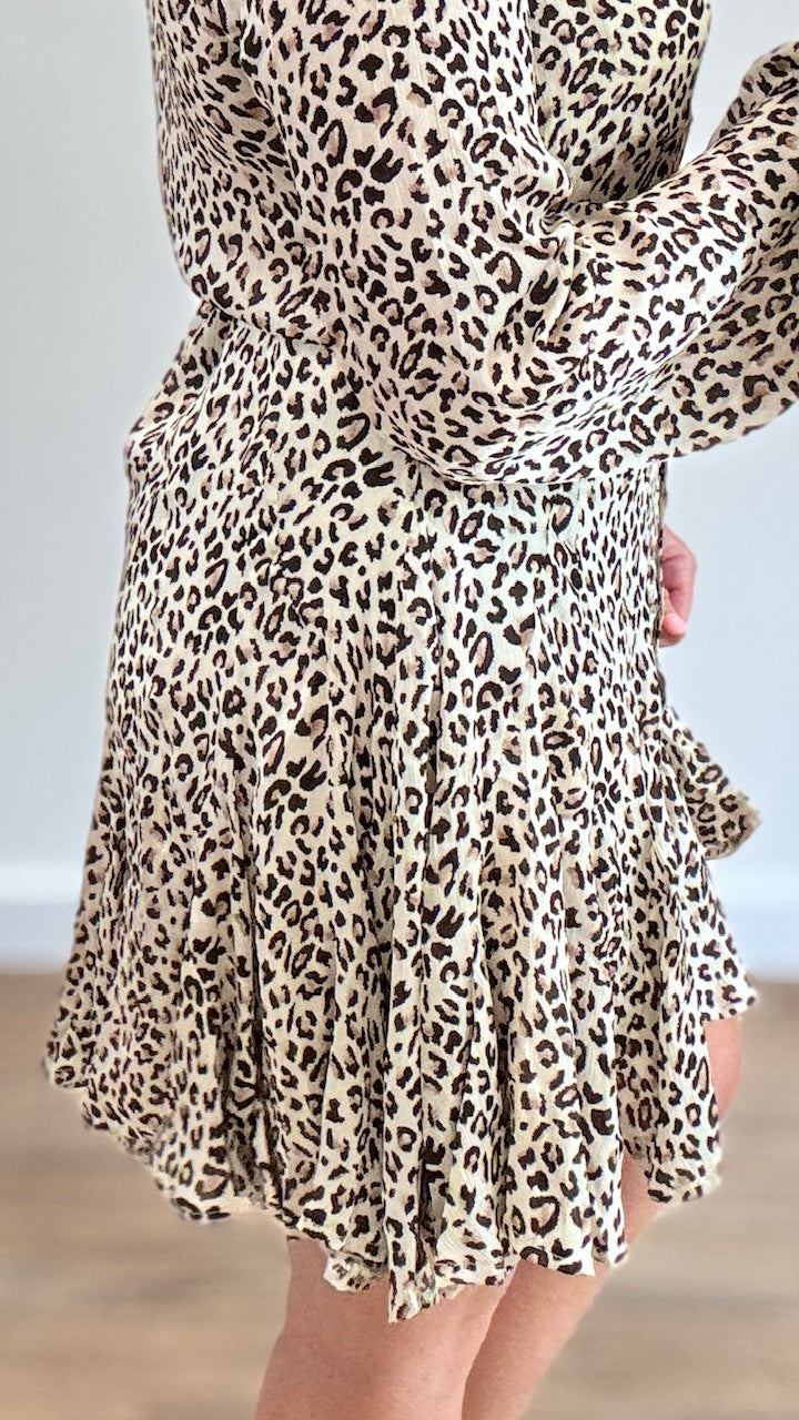 Robe courte Léopard