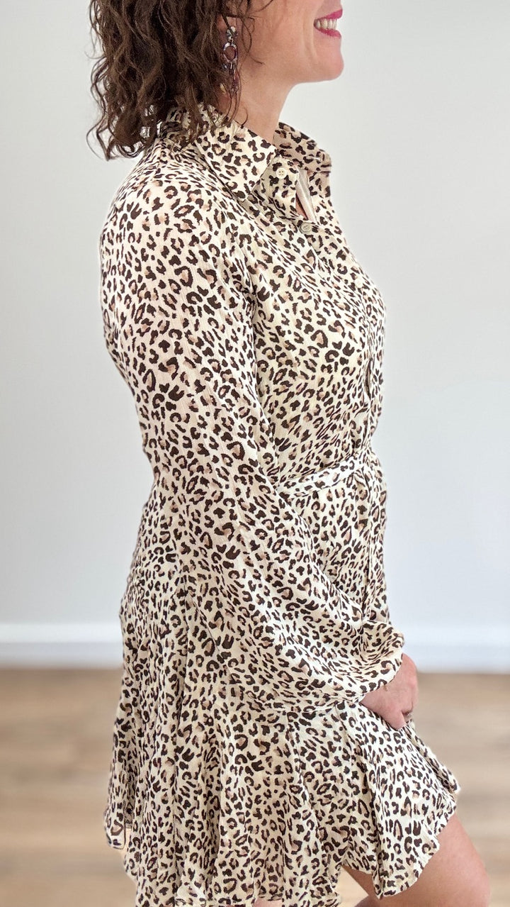Robe courte Léopard