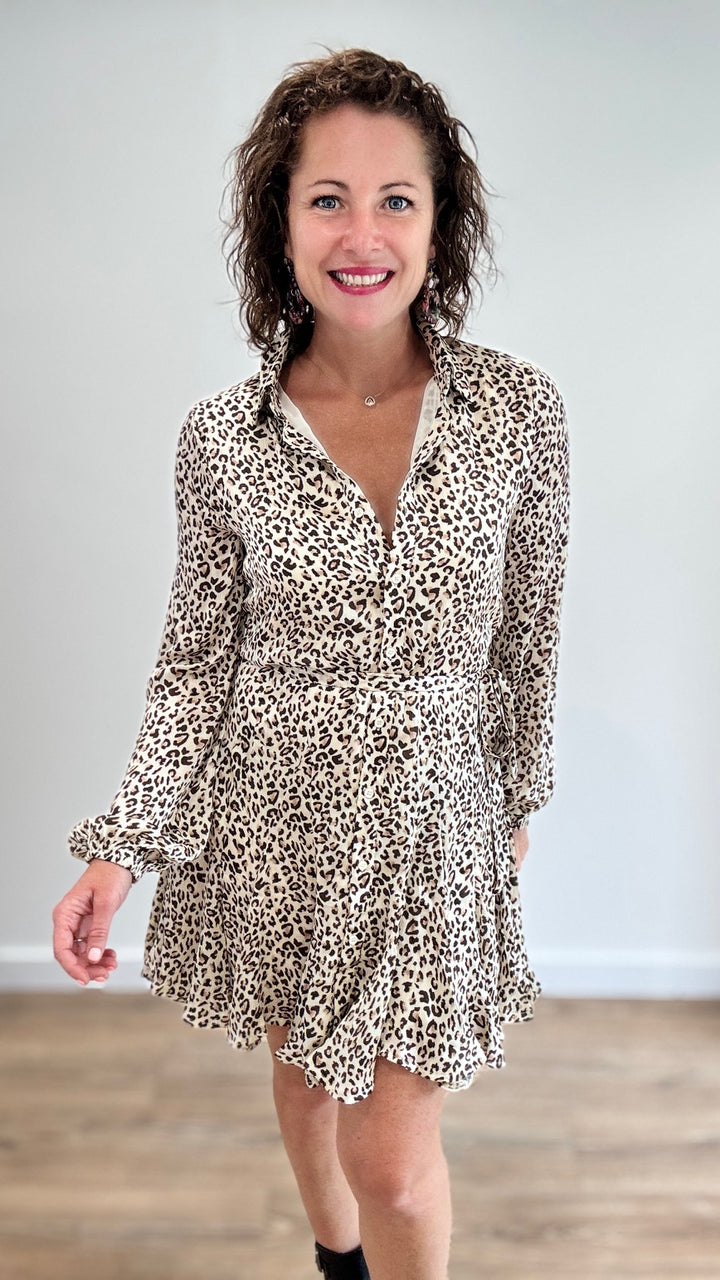 Robe courte Léopard