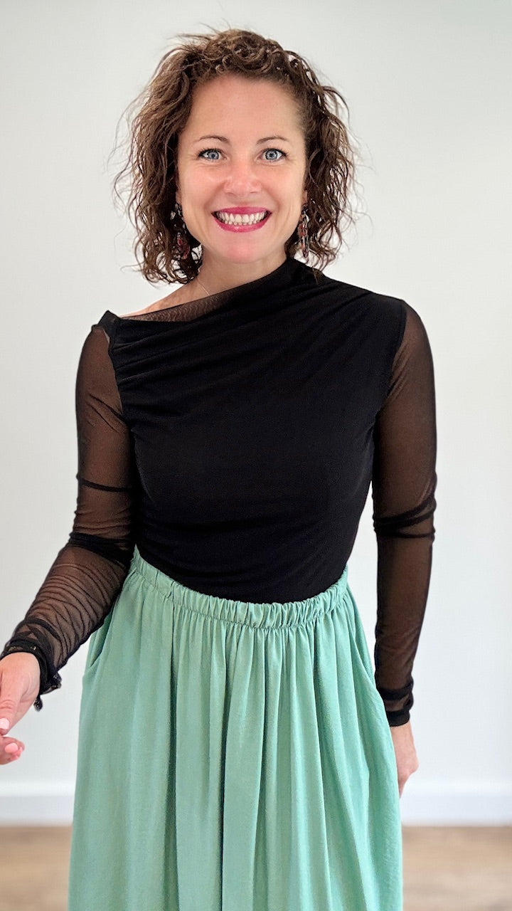 Top en mesh Noir