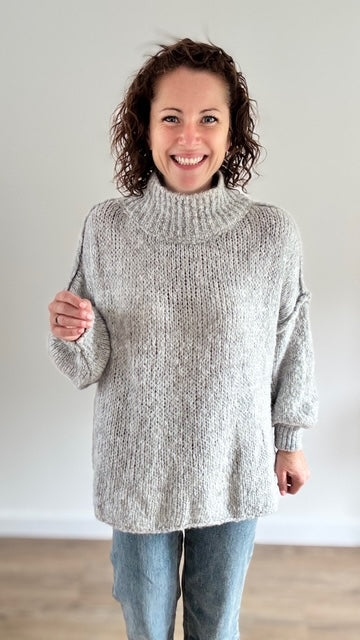 Pull oversize Gris clair