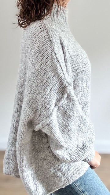 Pull oversize Gris clair