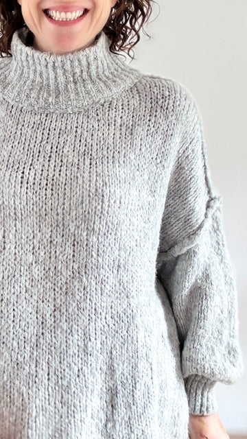 Pull oversize Gris clair