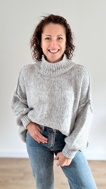 Pull oversize Gris clair
