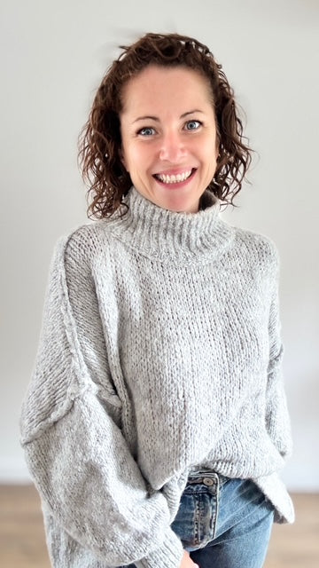 Pull oversize Gris clair