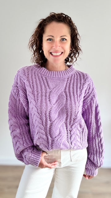 Pull torsadé lila