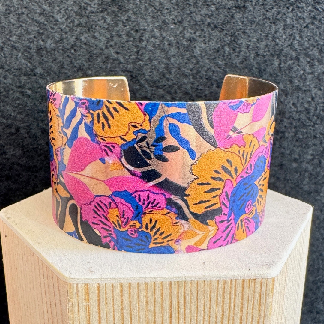 Bracelet manchette réglable - Multicolore