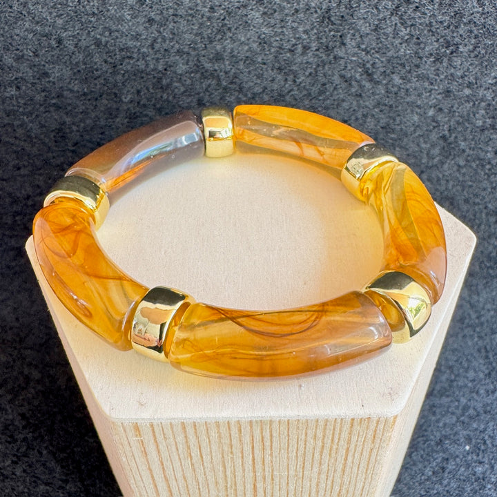 Trio de Bracelets - Marron Marbré