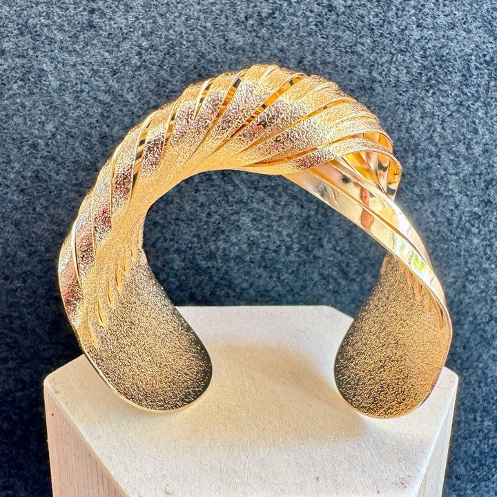 Bracelet large graphique - Doré