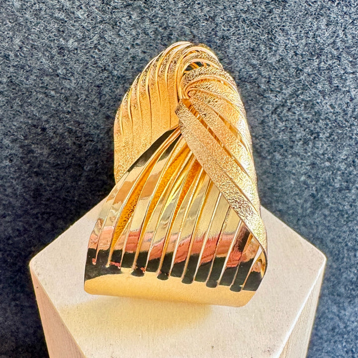 Bracelet large graphique - Doré