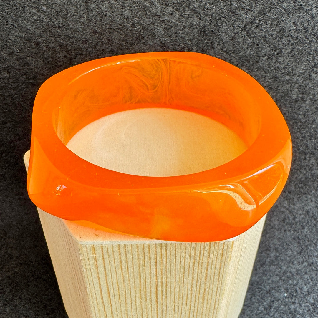 Bracelet jonc carré - Orange