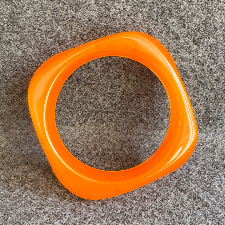 Bracelet jonc carré - Orange