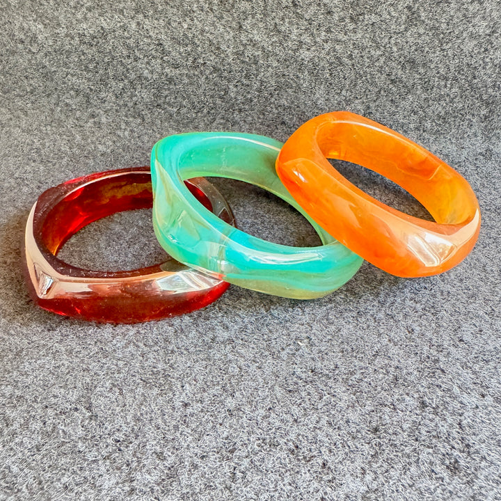 Bracelet Jonc - Camel translucide