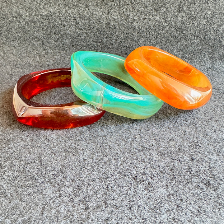 Bracelet Jonc - Vert translucide