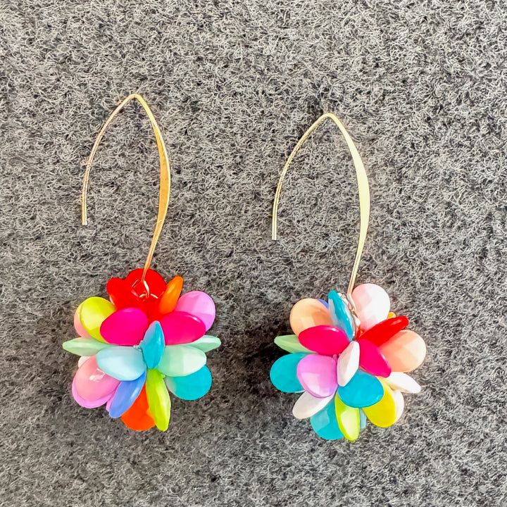 Boucles d'oreilles pendantes - Multicolore
